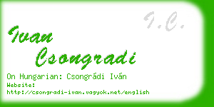 ivan csongradi business card